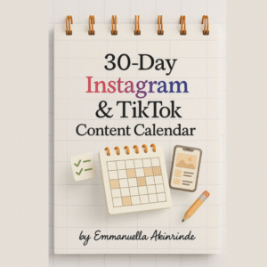 30-Day Instagram and Tiktok Calender (Preorder)